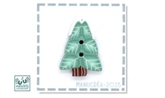 Sapin N.5-Bouton polymère-Fait main
