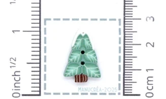 Sapin N.5-Bouton polymère-Fait main