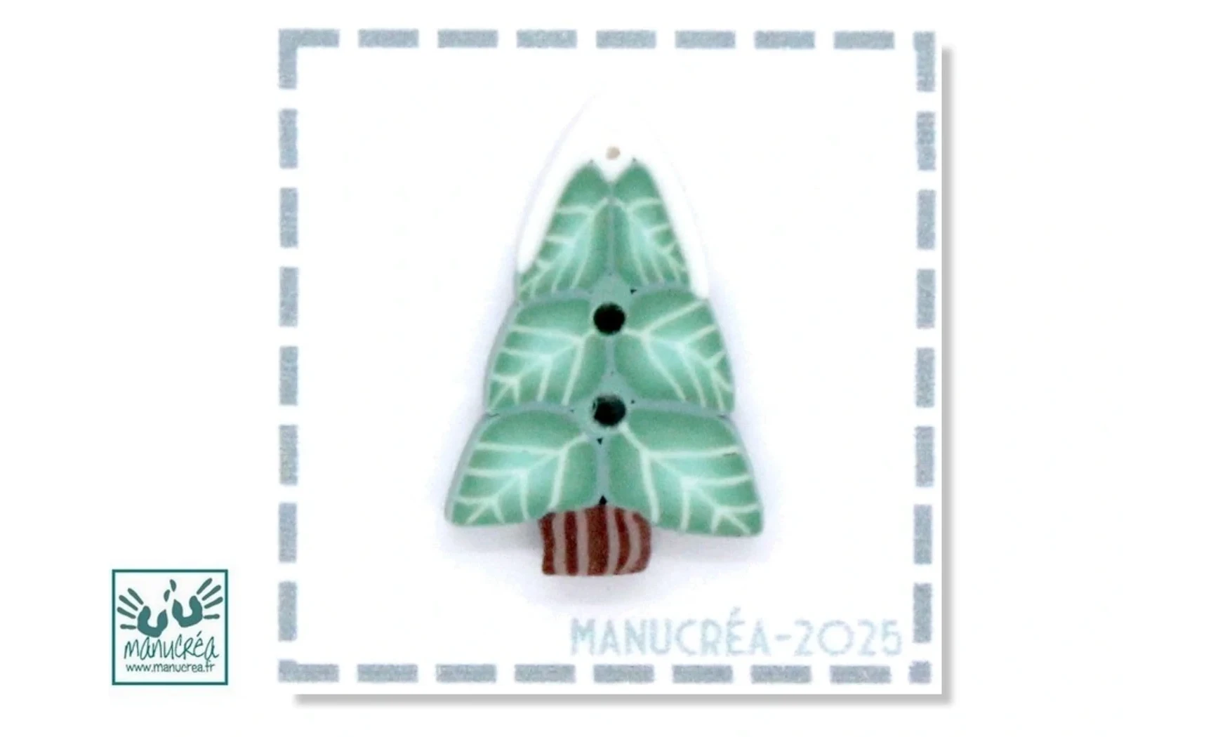 Polymer clay Button : Fir N.5