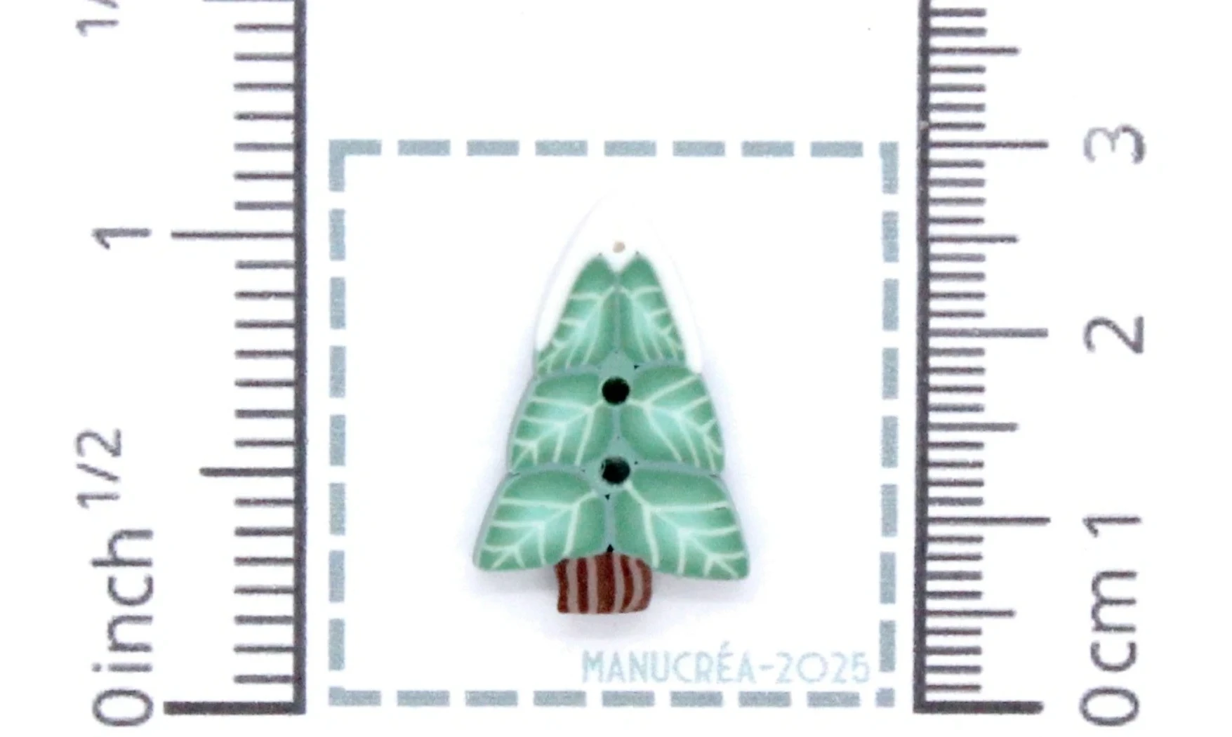 Polymer clay Button : Fir N.5