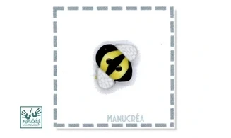 Abeille N.3-Bouton artisanal en polymère