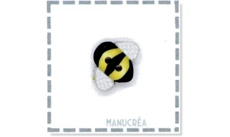 Handmade Polymer clay Button-Bee N.3