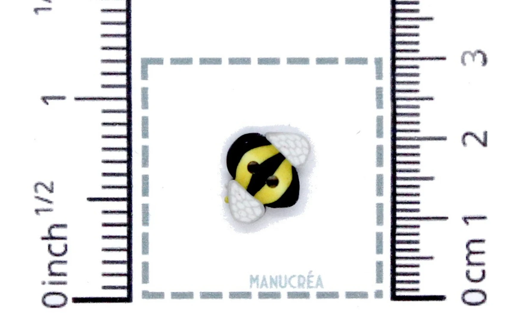 Handmade Polymer clay Button-Bee N.3