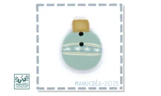 Boule Noël N.4-Bouton polymère-Fait main