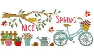 4 saisons : Printemps/Spring-Broderie