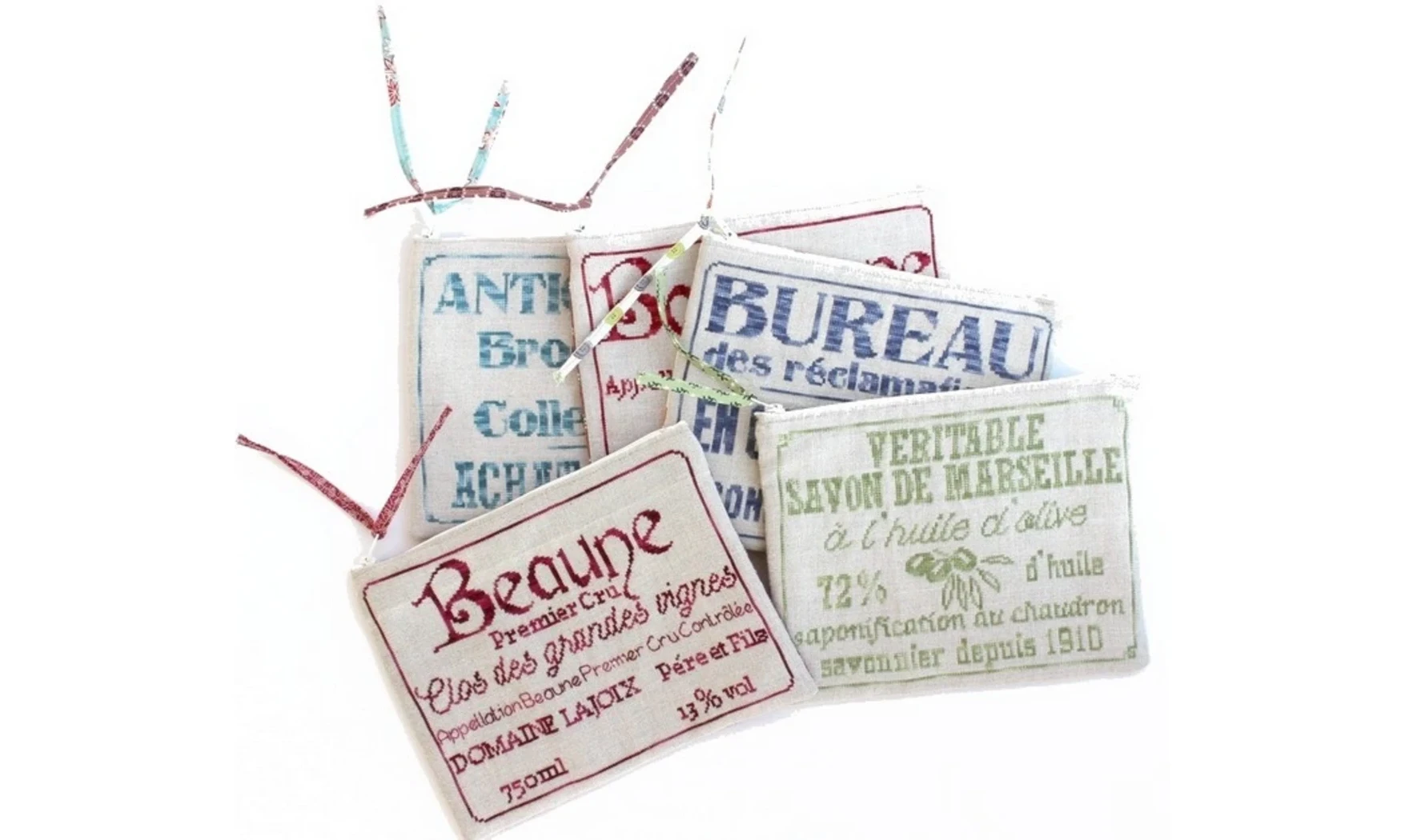 Savon de Marseille-Trousse brodée