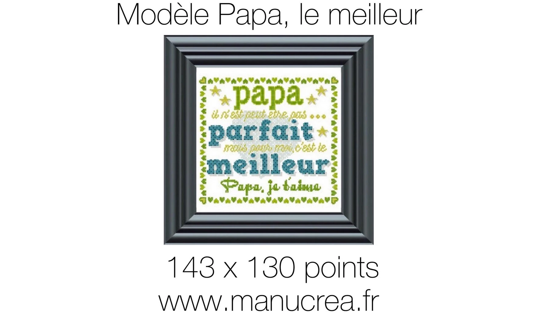 Daddy is the best-Cross stitch
