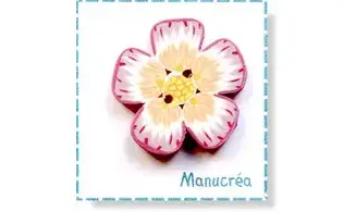 Polymer clay button-Flower N.34