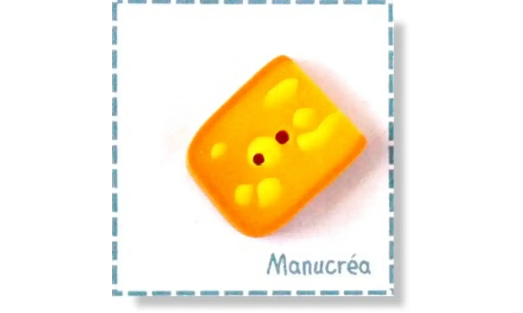 Fromage-Bouton polymère-Fait main