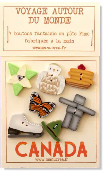 CANADA, lot de 7 boutons