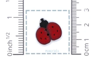 Coccinella N.1- Bottone polimero