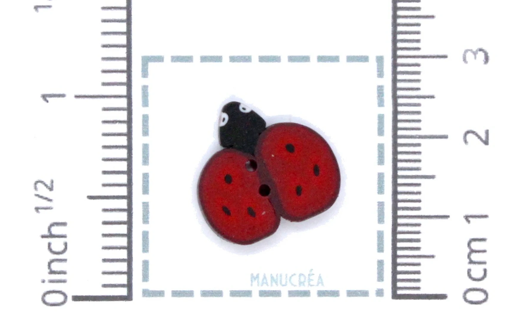 Polymer clay Button - Ladybug N.1