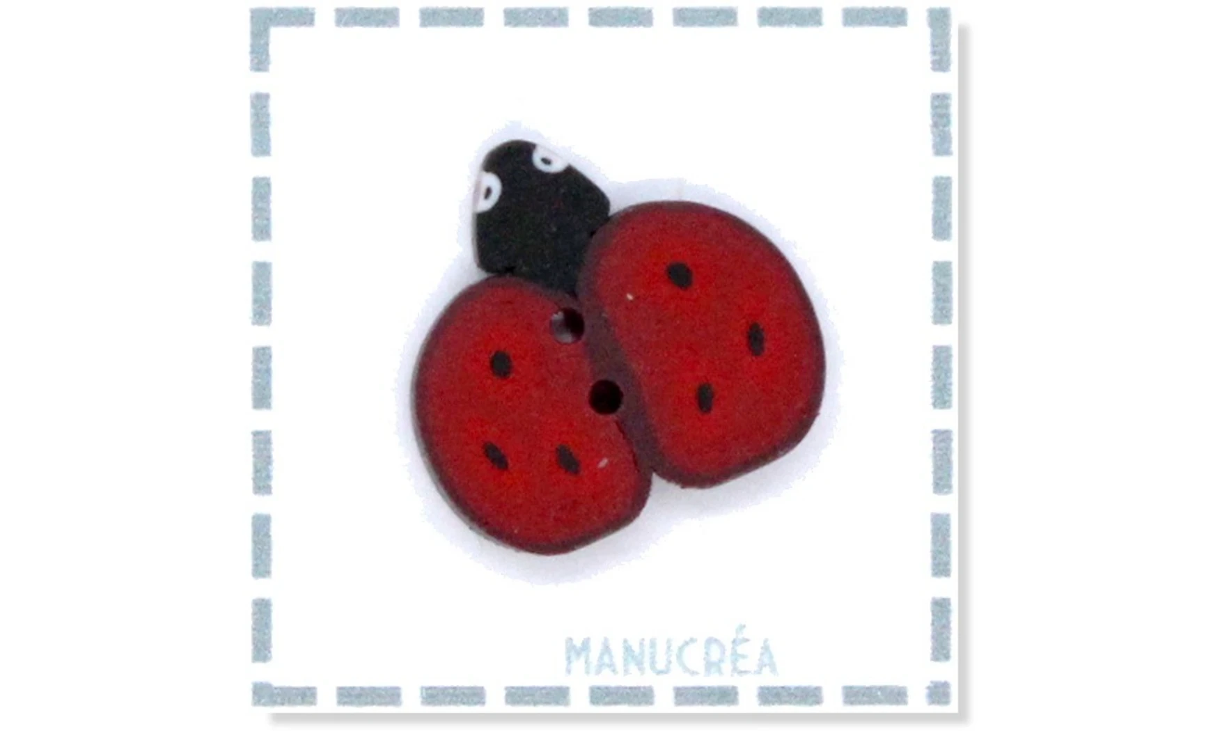 Polymer clay Button - Ladybug N.1
