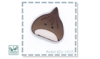 Chataigne N.6-Bouton artisanal polymère