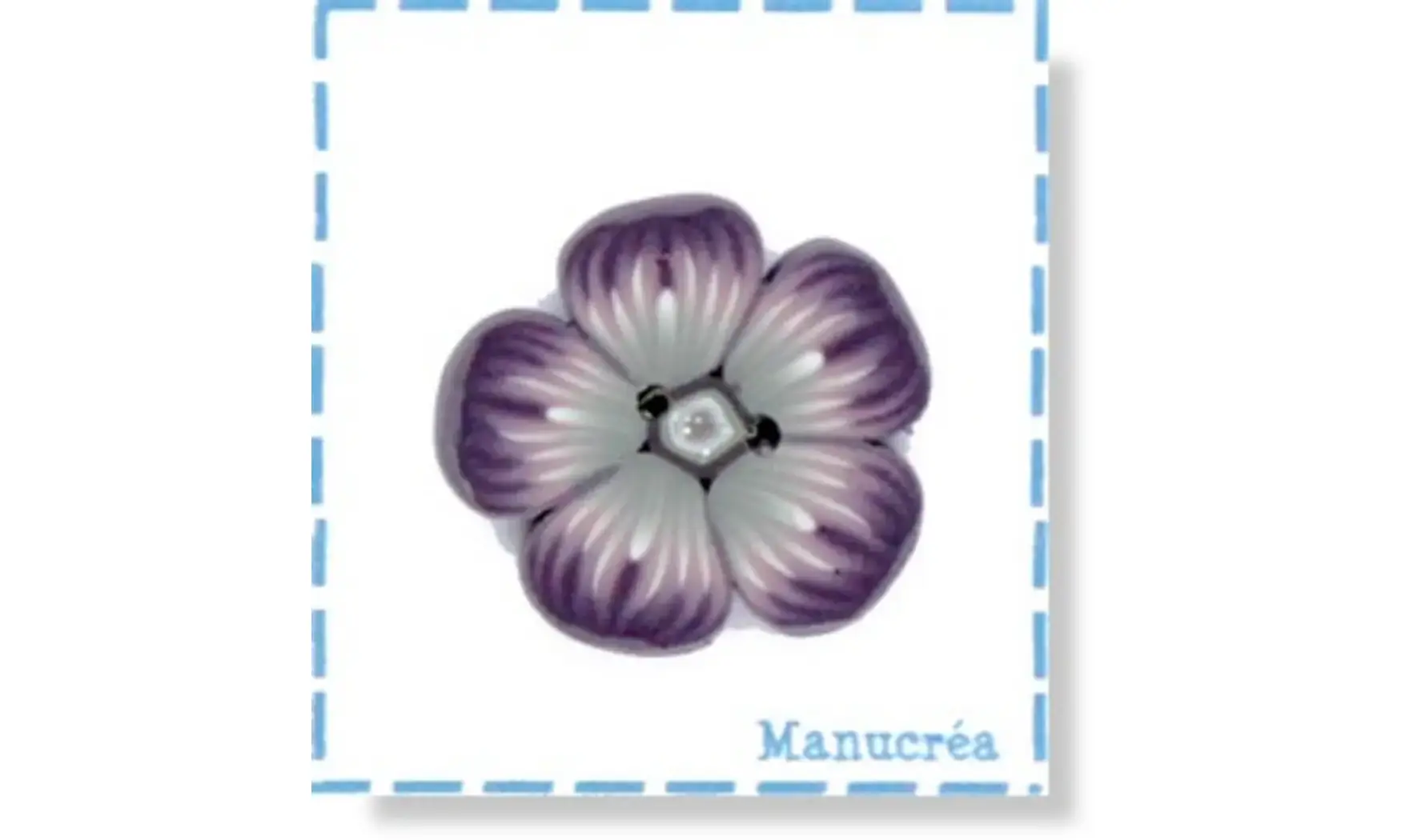Handmade polymer clay button-Flower N.20