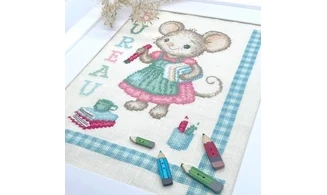 Bureau de la souris - Point de croix