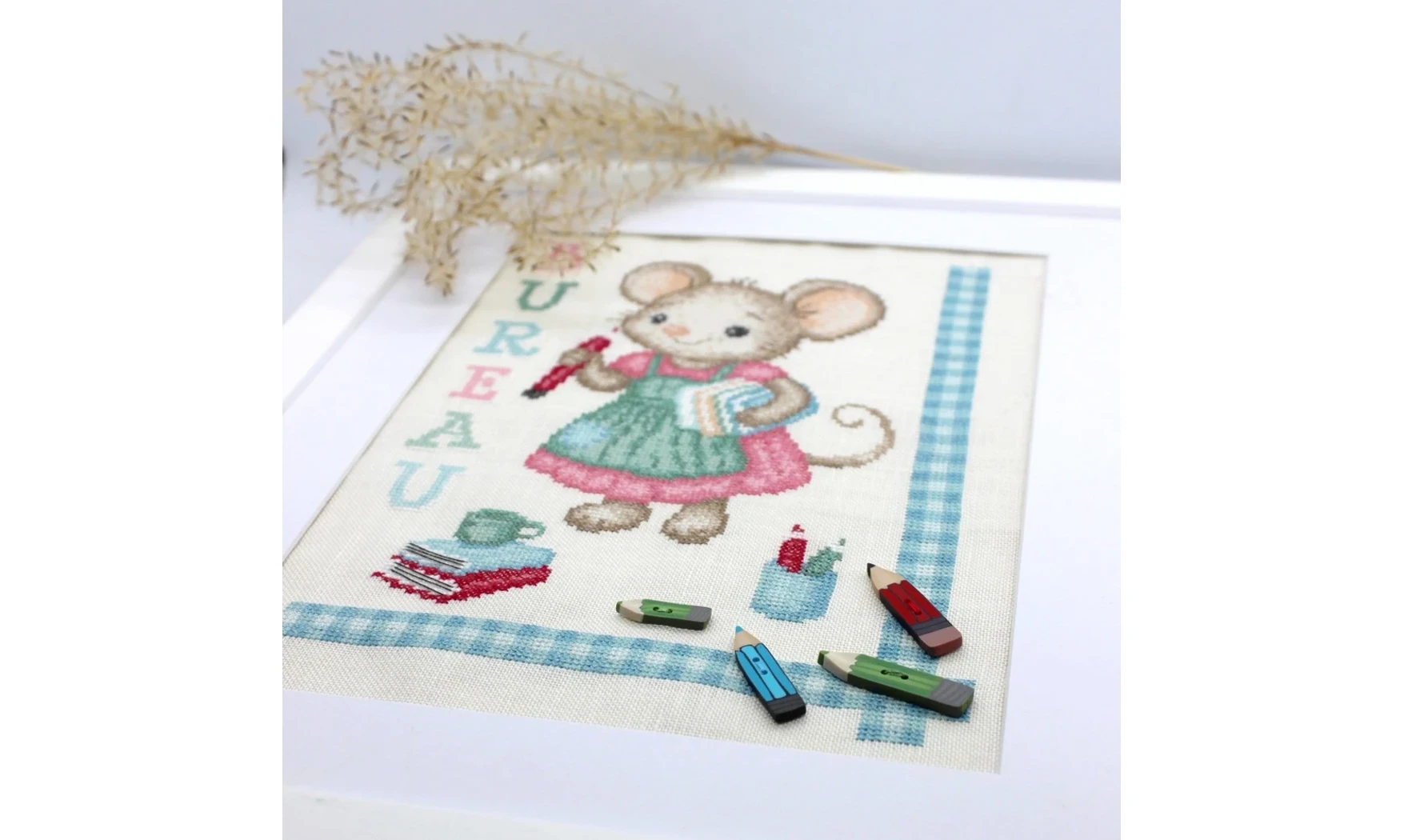 Bureau de la souris - Point de croix