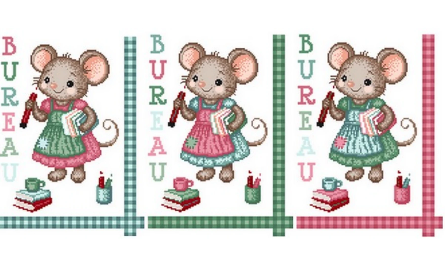 Bureau de la souris - Point de croix