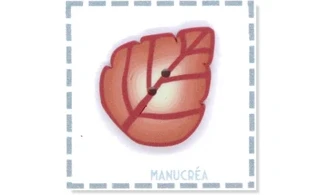 Polymer clay button - Leaf N.12