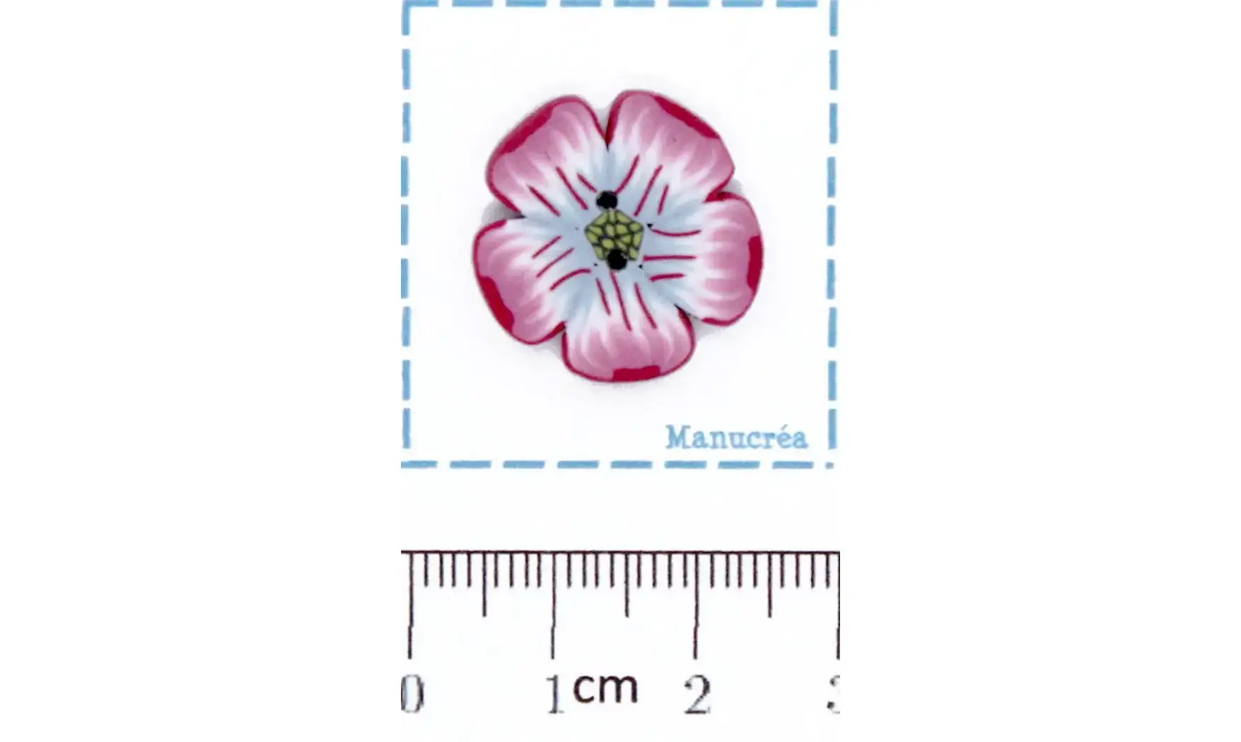 Fleur N.3-Bouton polymère-Fait main