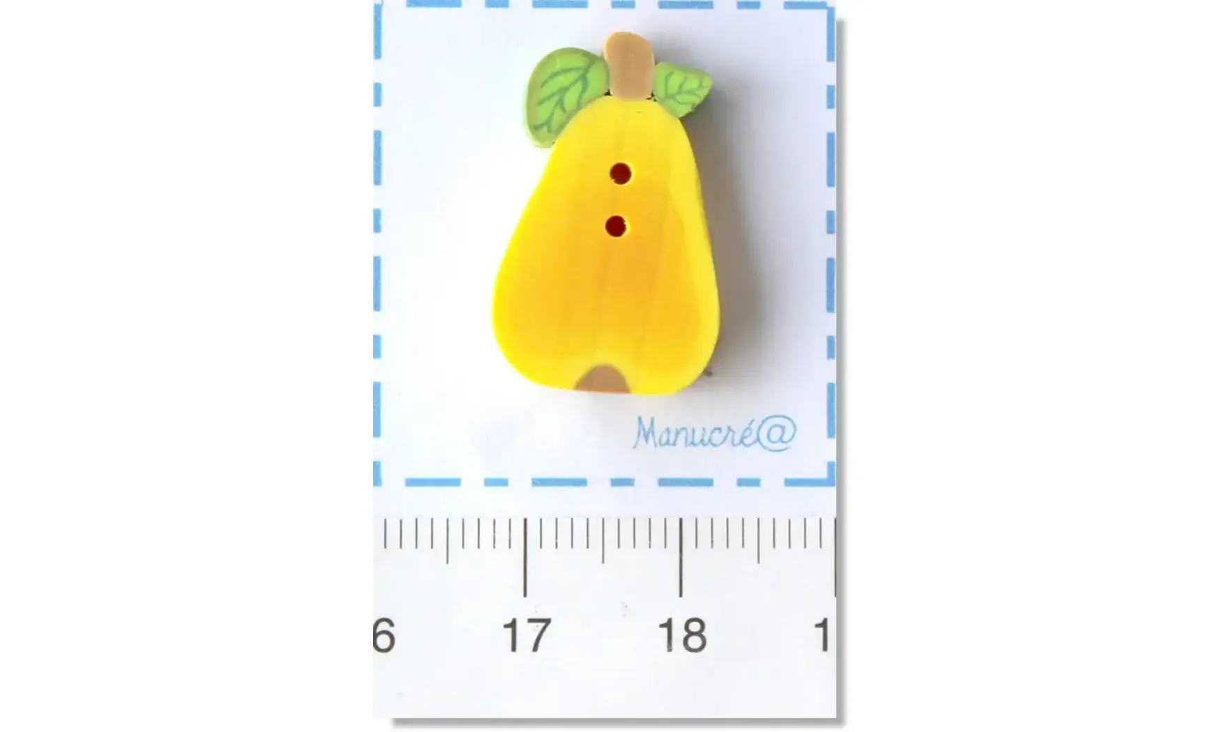Poire N.2-Bouton polymère-Fait main
