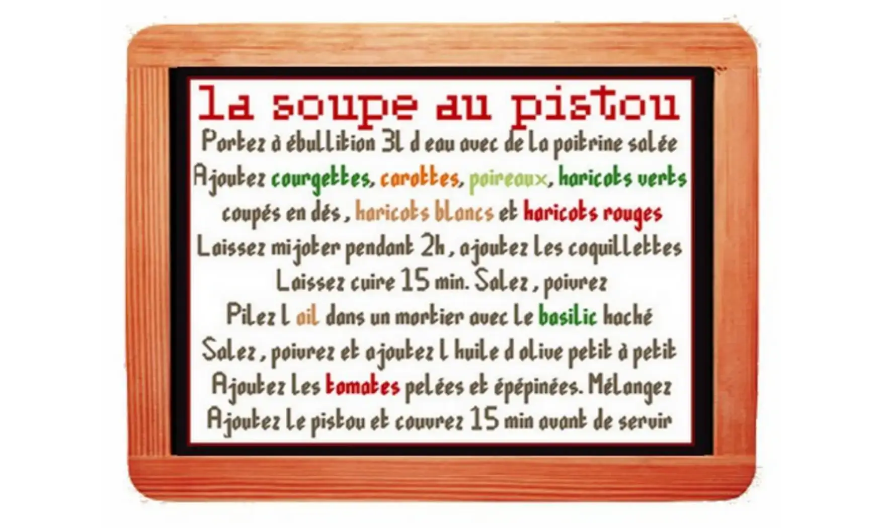 Soupe au pistou-Modèle de broderie