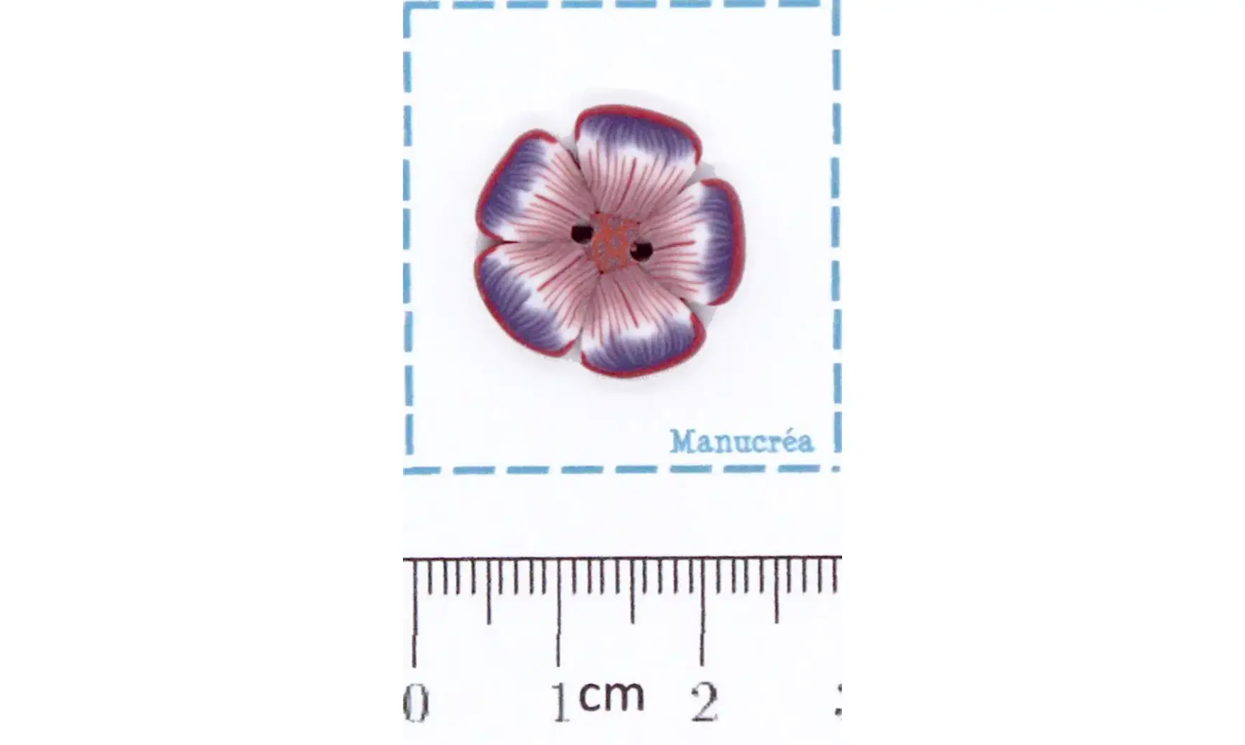 Fleur N.9-Bouton polymère-Fait main