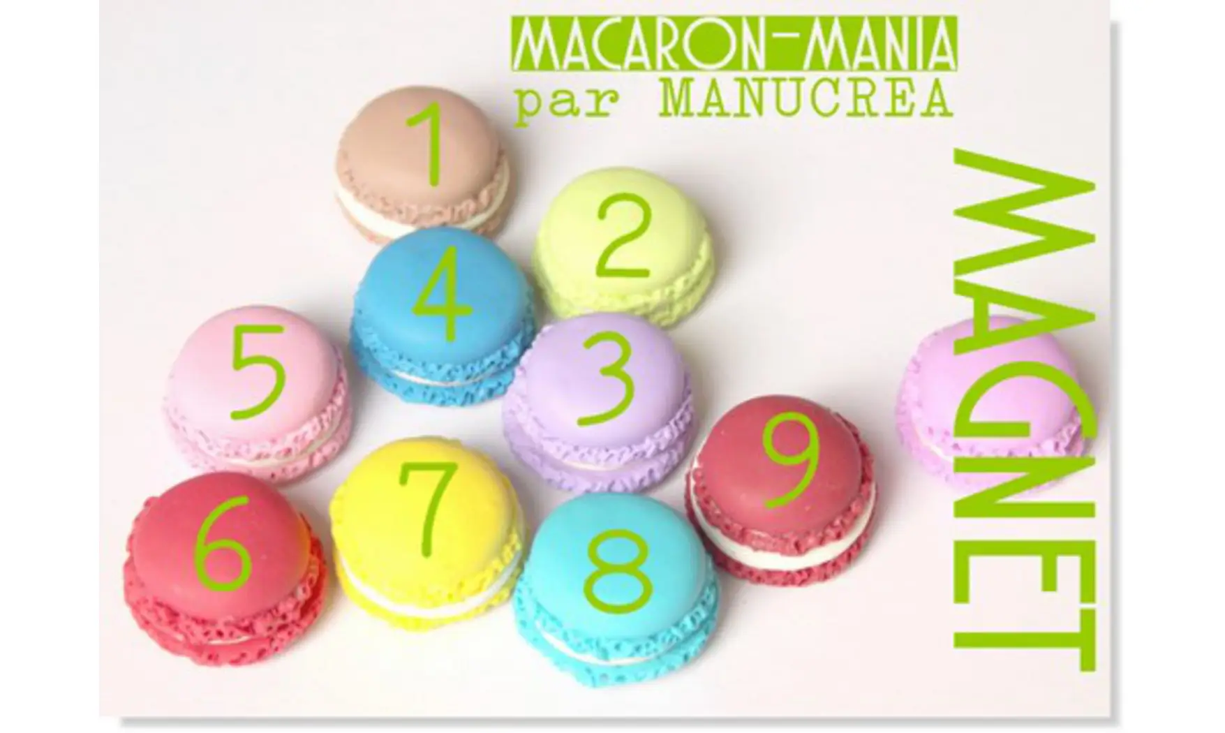 Magnet Aimant FIMO Macaron Parme
