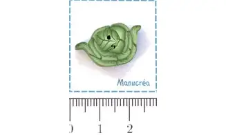 Polymer clay Button-Cabbage