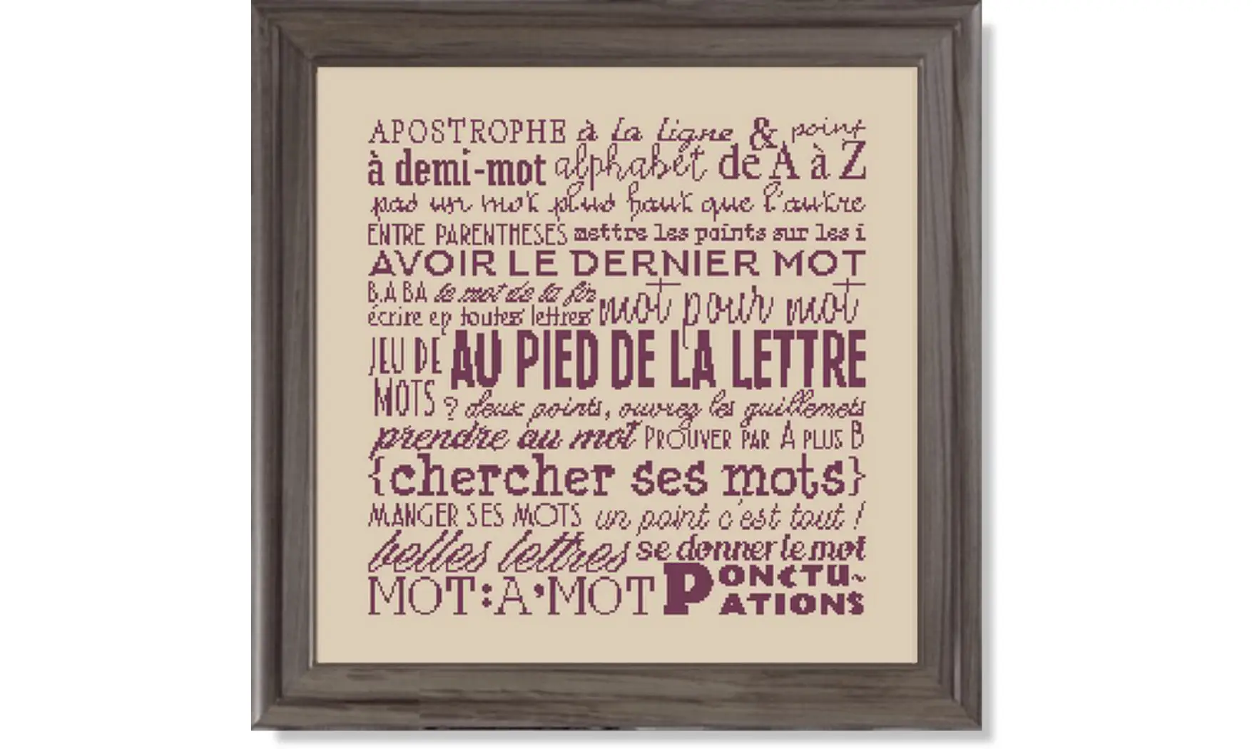 Mot pour mot-Modèle de broderie