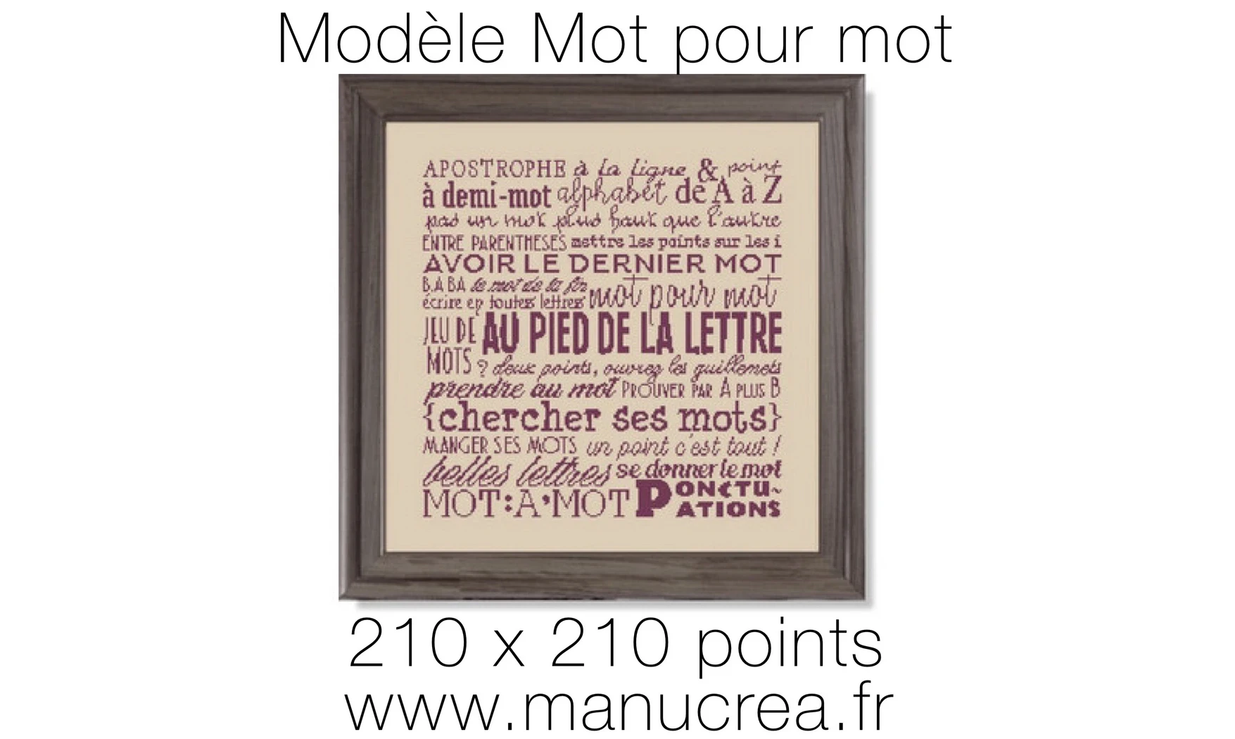 Mot pour mot-Modèle de broderie