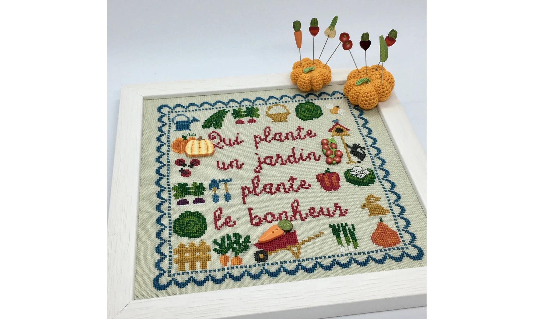 Qui plante un jardin-Modèle de broderie