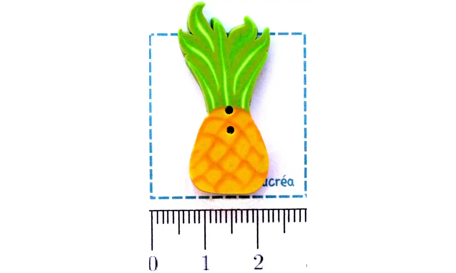 Ananas N.1-Bouton polymère-Fait main