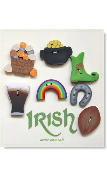 IRLANDA, 7 bottoni polimeri