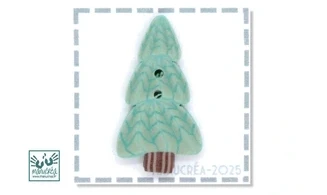 Sapin N.8-Bouton polymère-Fait main
