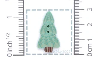 Sapin N.8-Bouton polymère-Fait main