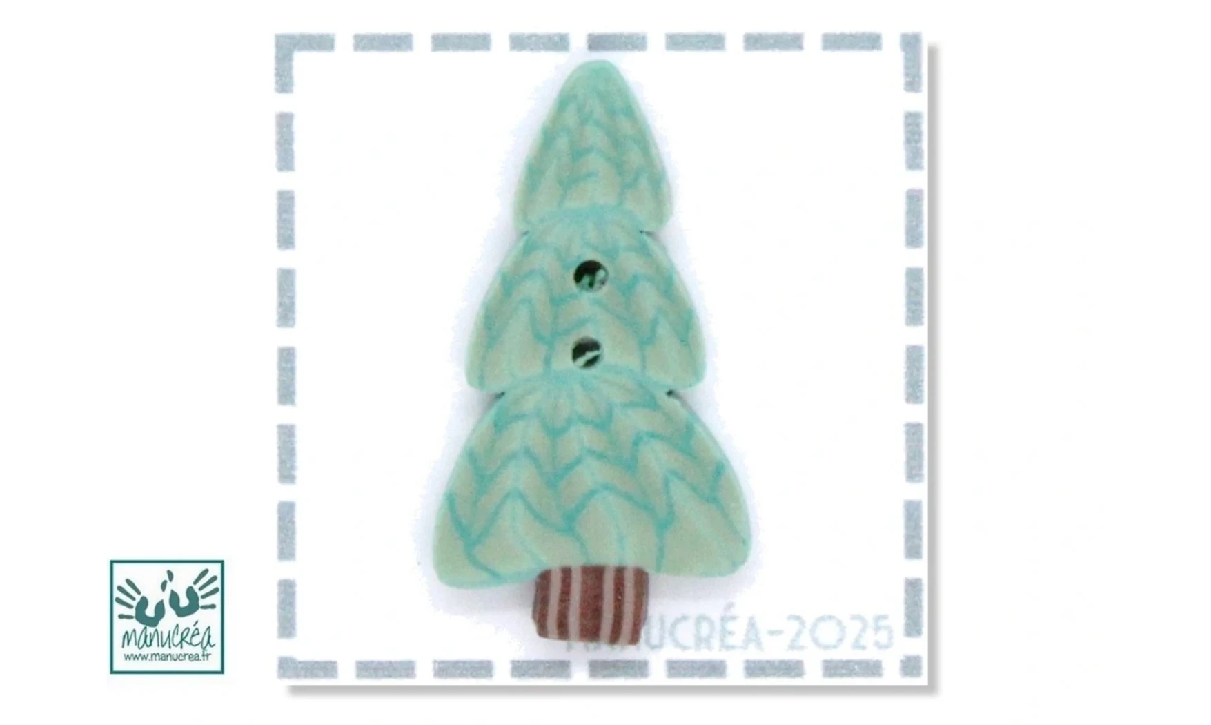 Sapin N.8-Bouton polymère-Fait main