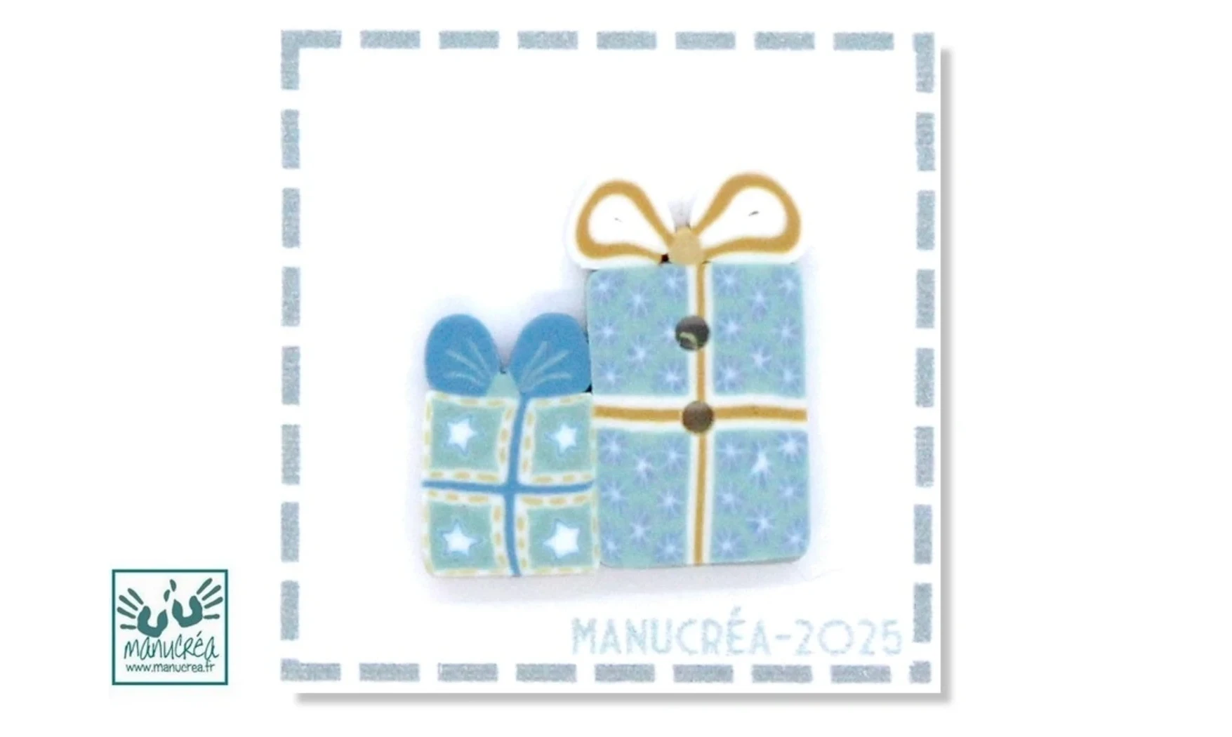 Handmade polymer clay button-Gift N.31