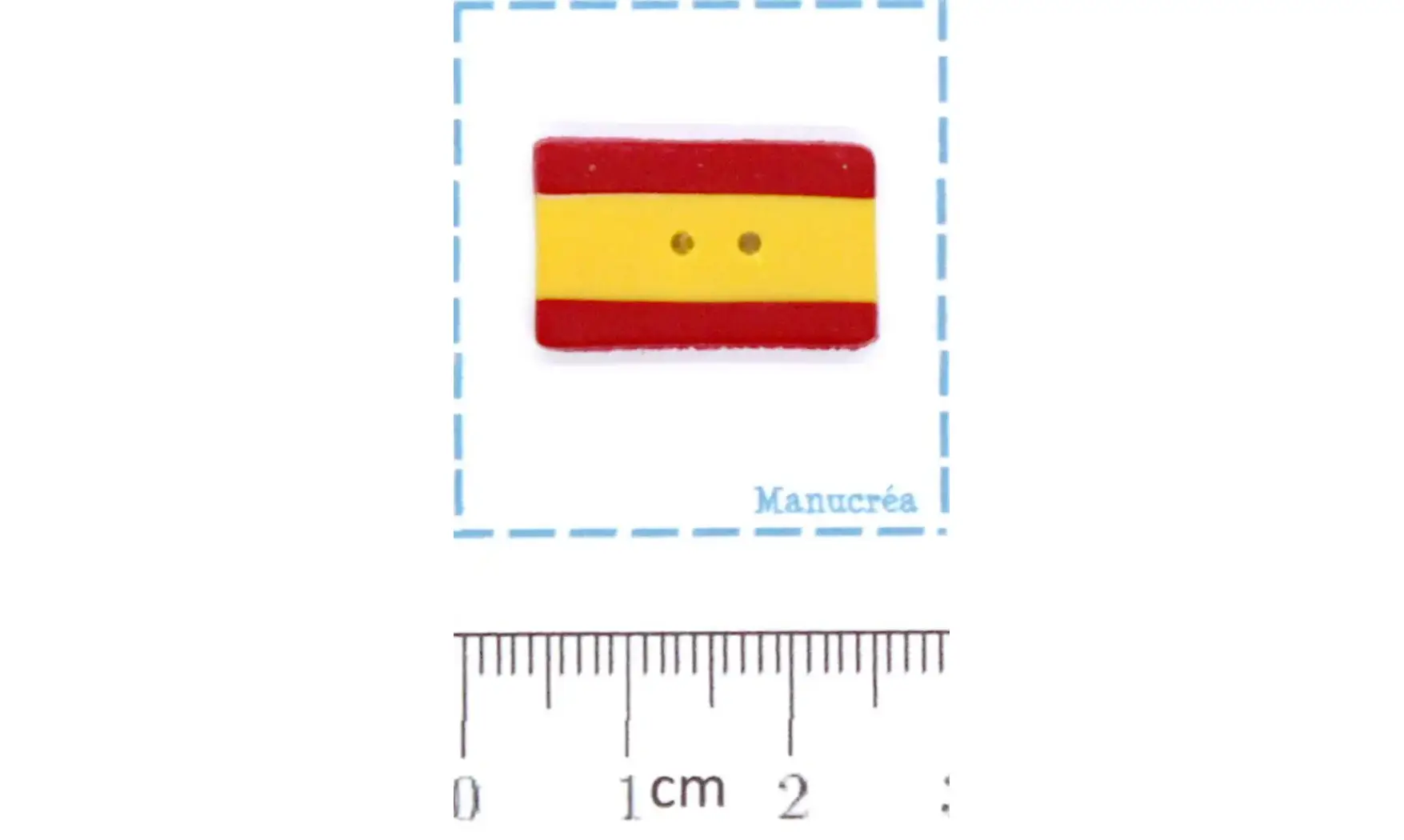 Polymer clay Button : SPAIN Flag