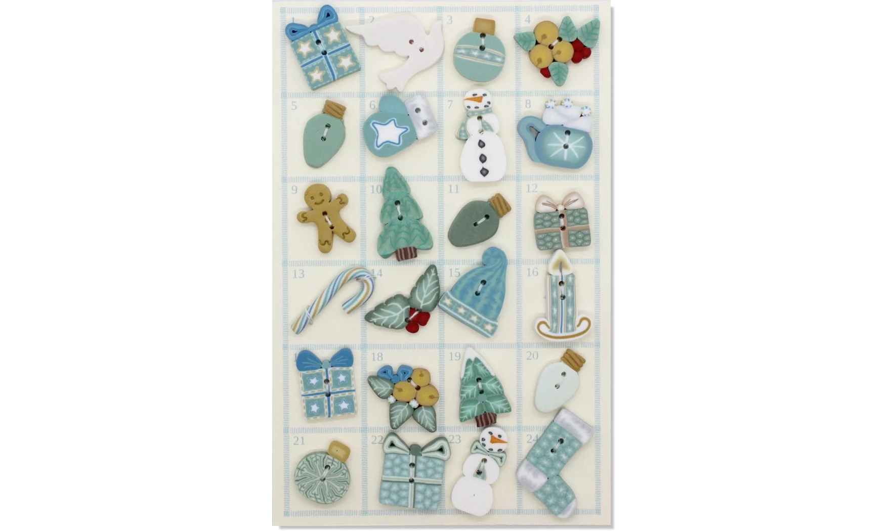 Calendrier de l'Avent 2025 en boutons