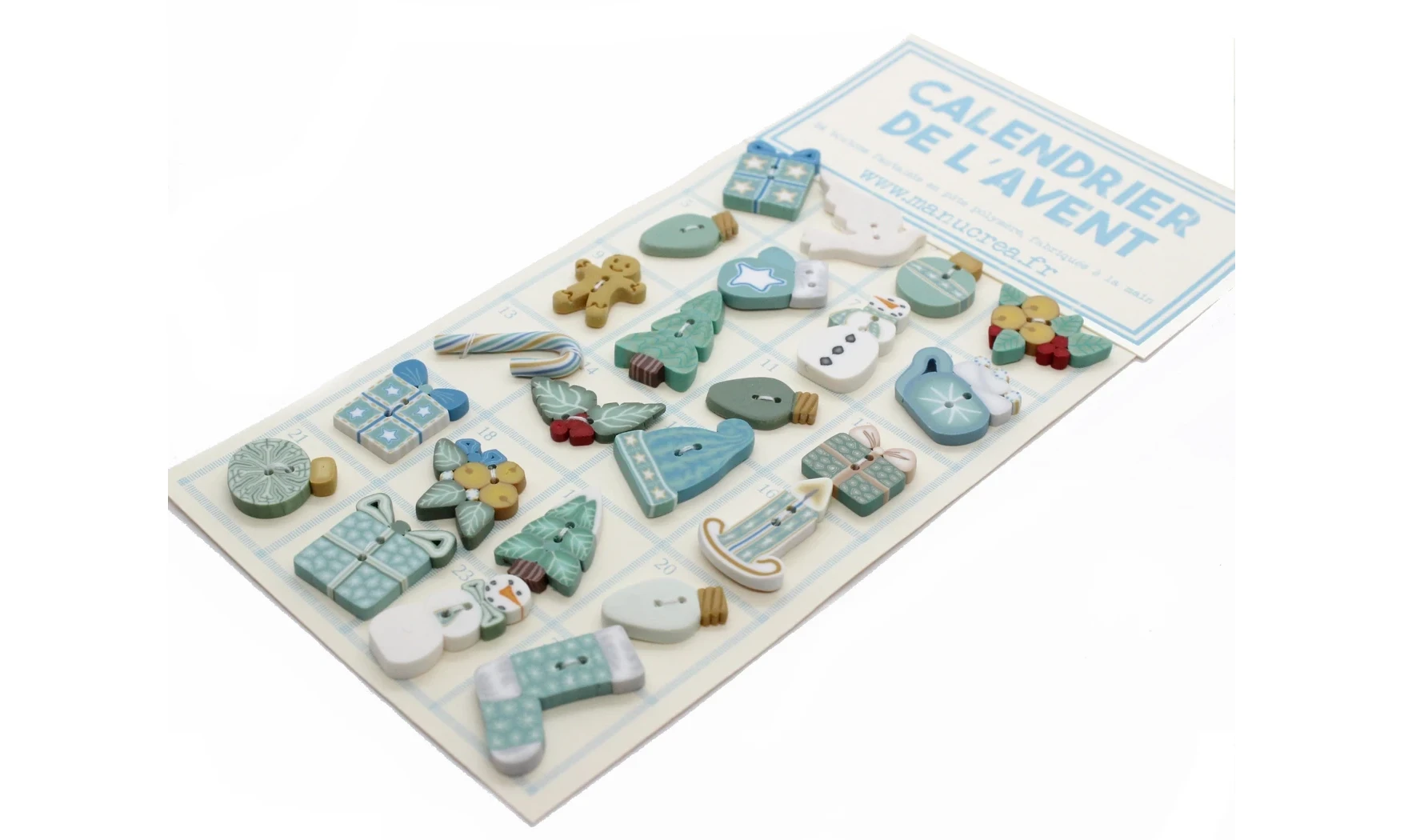 Calendrier de l'Avent 2025 en boutons