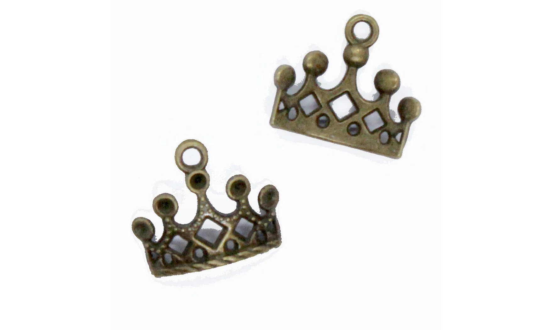 Charm métal Bronze Couronne N.4