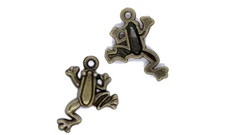 Charm métal Bronze Grenouille