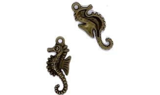 Charm métal Bronze Hippocampe