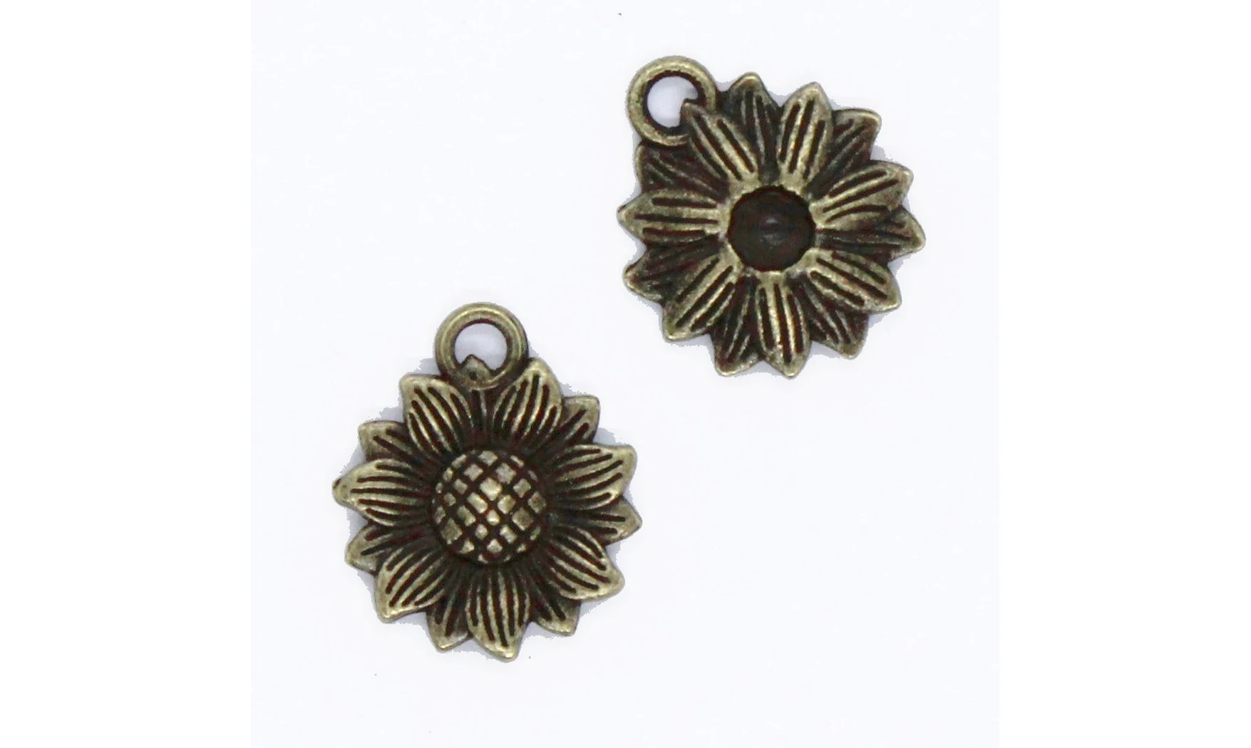 Charm métal Bronze Tournesol