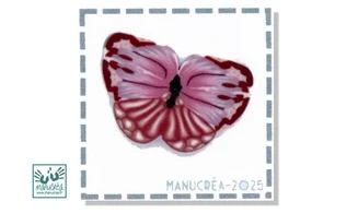 Papillon N.6-Bouton polymère-Fait main