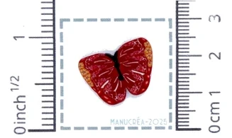 Papillon N.7-Bouton polymère-Fait main
