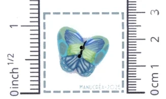 Papillon N.8-Bouton artisanal polymère