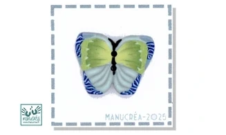 Papillon N.9-Bouton polymère-Fait main