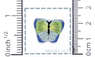 Papillon N.9-Bouton polymère-Fait main